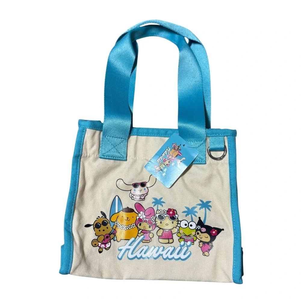 Sanrio Hello Kitty and Friends Hawaii Mini Tote Bag ABC Stores Exclusive Blue